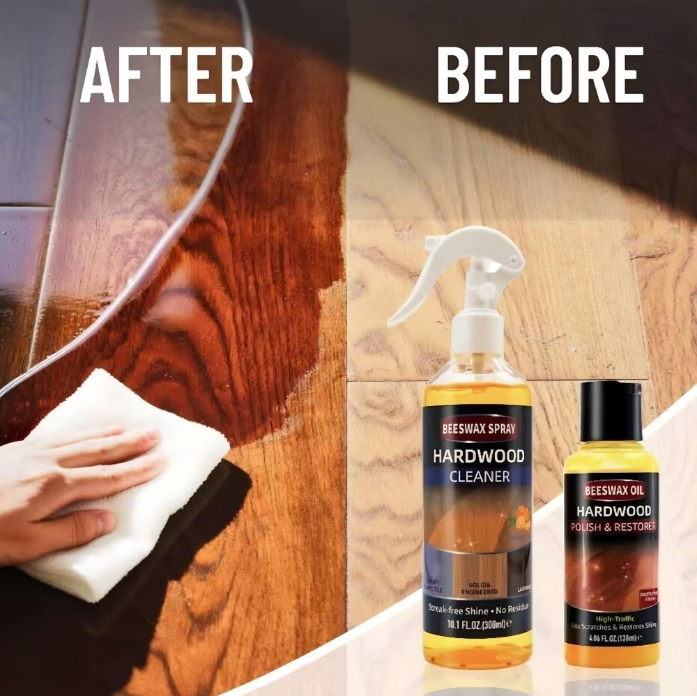 Beeswax Hardwood Cleaner & Polish Set (2-Piece Kit) - Picture 2 of 4